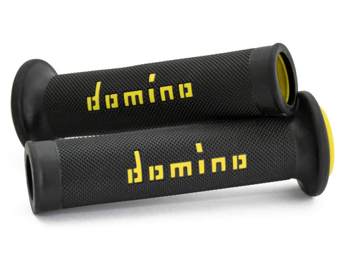 Domino A010 Road Racing Grips - Black/Yellow
