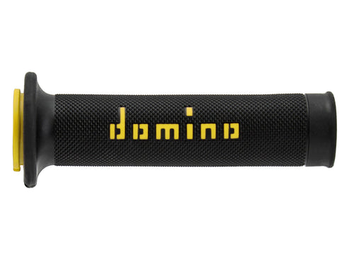 Domino A010 Road Racing Grips - Black/Yellow