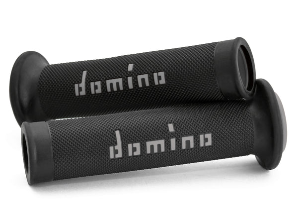 Domino A010 Road Racing Grips - Black/Grey