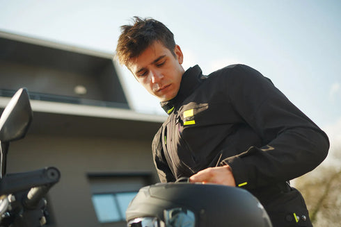 LS2 Mens Titanium Jacket - Black/Hi-Viz Yellow