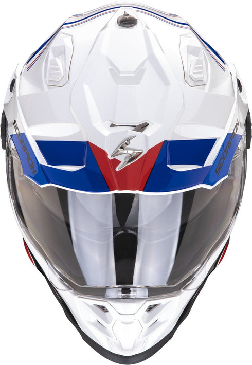 Scorpion ADF-9000 Air Desert Helmet - White/Blue/Red
