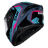 SMK Typhoon Aerot Helmet - GL552 (Sky Blue/Navy/Pink)