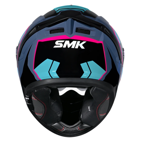 SMK Typhoon Aerot Helmet - GL552 (Sky Blue/Navy/Pink)