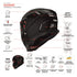 SMK Agnar Solid Helmet - GL200 (Black)