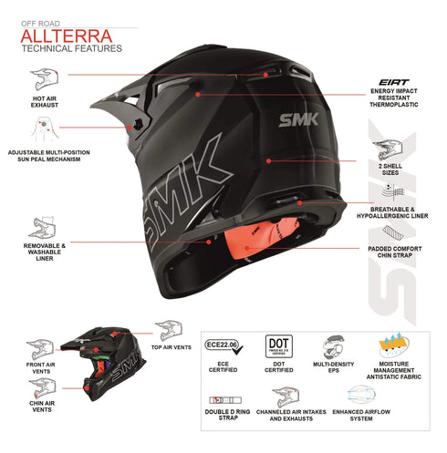 SMK Allterra X-Aces Helmet - GL253 (Chrome Graphic)