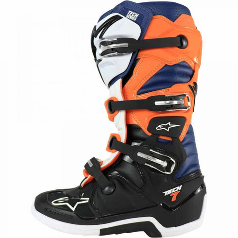 Alpinestars Tech 7 Boots - Black/Orange/White/Blue