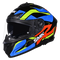 SMK Typhoon Azonix Helmet - GL257 Black/Blue/Yellow/Orange