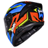 SMK Typhoon Azonix Helmet - GL257 Black/Blue/Yellow/Orange
