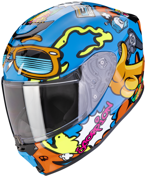 Scorpion EXO-JNR Air Fun - Blue/Orange — Motorcycle Helmets (image 1 of 3)