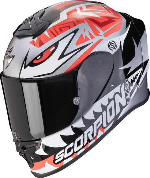 Scorpion EXO-R1 Evo Air Zaccone Replica Helmet - Silver/Black/Red