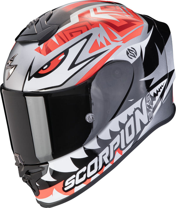 Scorpion EXO-R1 Evo Air Zaccone Replica Helmet - Silver/Black/Red