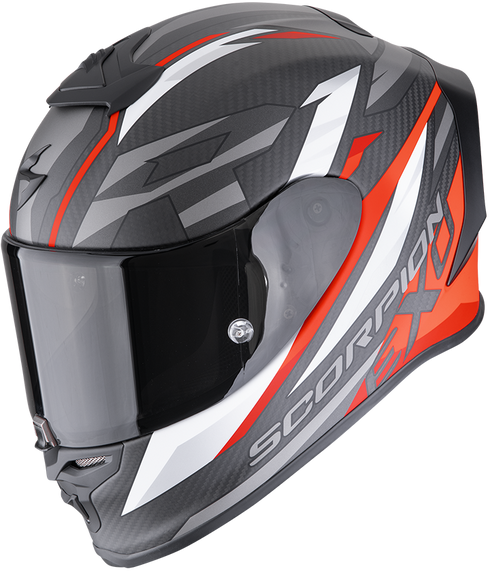 Scorpion EXO-R1 Evo Carbon Air Runner Helmet - Black/Red Matt