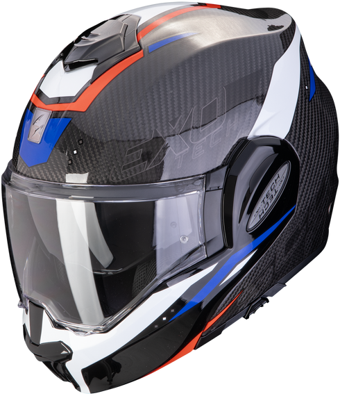 Scorpion EXO-Tech Evo Carbon Rover Flip Up - Black/Red/Blue