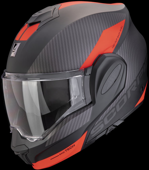 Scorpion EXO-Tech Evo Team Flip Up - Matte Black/Red