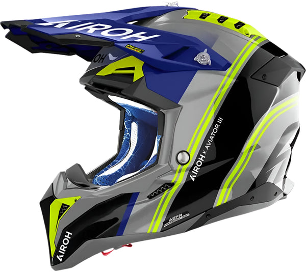 Airoh Aviator 3 Hima Helmet - Blue Gloss