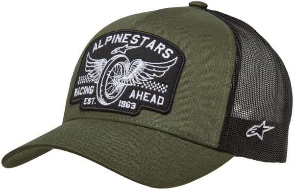 Alpinestars Heritage Patch Trucker Hat - Military Green/Black