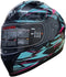 Yohe 985SV Helmet - Aqua/Black/Red