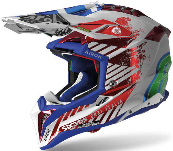 Airoh 2022 Aviator 3 Six Days Helmet - Italy 2021