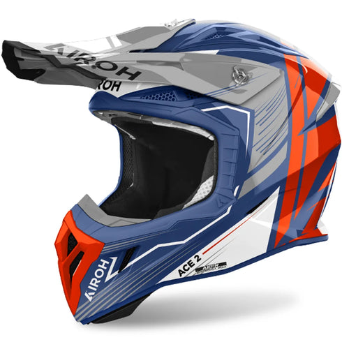 Airoh 2024 Aviator Ace 2 Engine Helmet - Cerulean Gloss