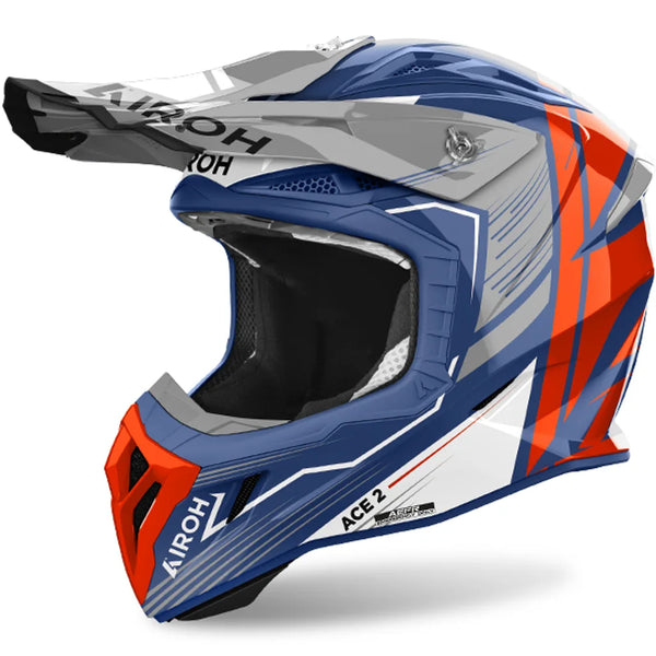 Airoh 2024 Aviator Ace 2 Engine Helmet - Cerulean Gloss