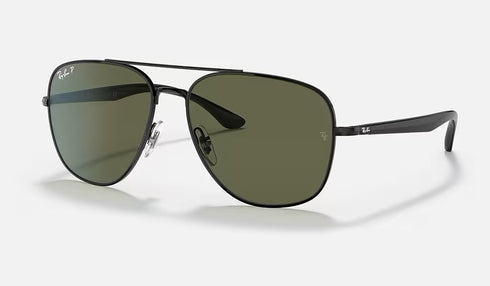 Ray-Ban Aviator Black with Green Lenses