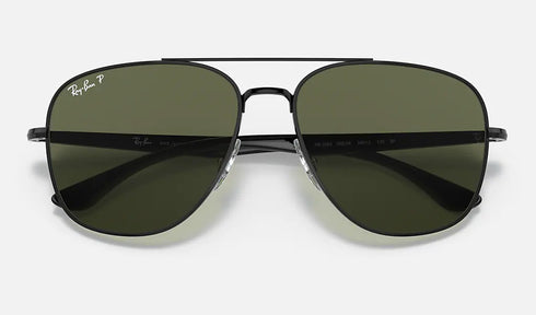 Ray-Ban Aviator Black with Green Lenses