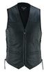 NEXO Charlie Leather Waistcoat/Vest - Black