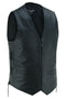NEXO Charlie Leather Waistcoat/Vest - Black