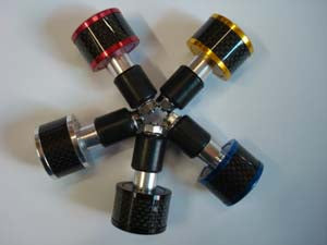 Trickbitz Round Handlebar End Weight with Carbon Inlay