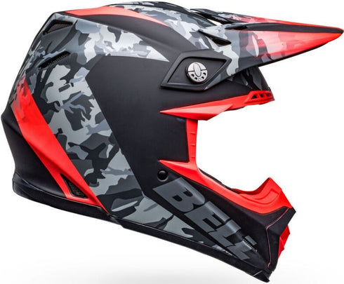 Bell Moto-9 MIPS Venom Helmet - Black Camo/Red Matt