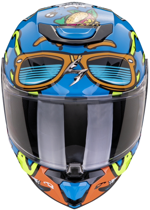 Scorpion EXO-JNR Air Fun - Blue/Orange — Motorcycle Helmets (image 2 of 3)
