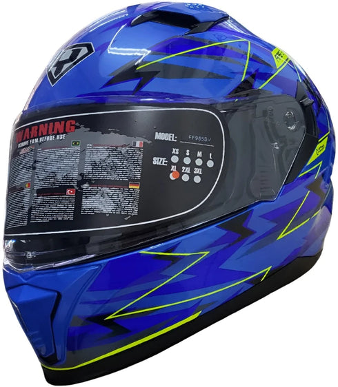 Yohe 985SV Helmet - Blue/Yellow