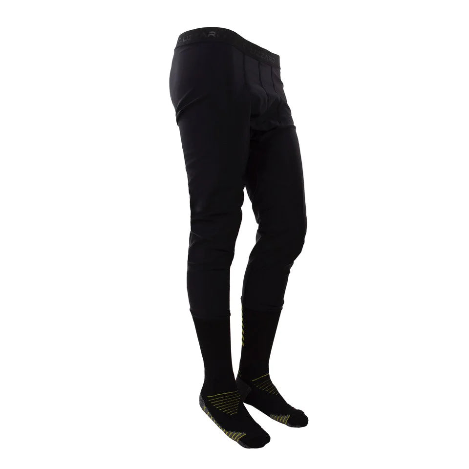 Lizzard Regular Knee Brace Compression Pants Black/Yellow Bike Kings