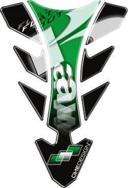 One Design Kawasaki Future Tank Pad - Green/Black