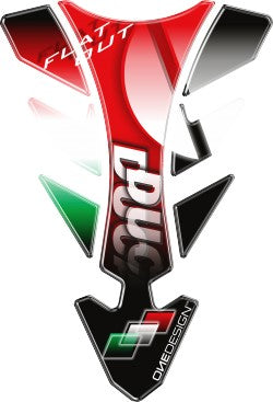 One Design Ducati Future Tank Pad - Red/Black/Green