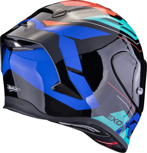 Scorpion EXO-R1 Evo Air Blaze Helmet - Black/Blue/Red