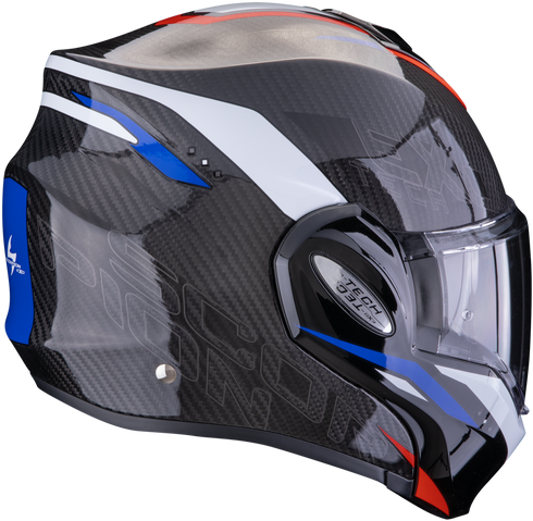 Scorpion EXO-Tech Evo Carbon Rover Flip Up - Black/Red/Blue