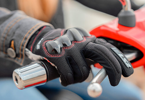 LS2 Ladies Chaki Gloves - Black — Motorcycle Gear (image 11 of 12)