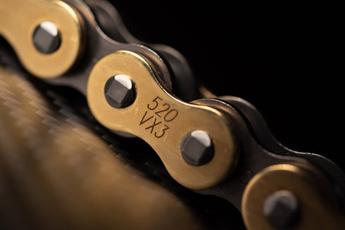 DID Chain 520-120 VX3 X-Ring Clip Chain - Gold/STL