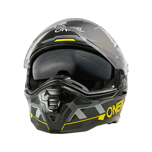 O'Neal 2025 D-SRS SQUARE Helmet - Black/Neon Yellow/Grey