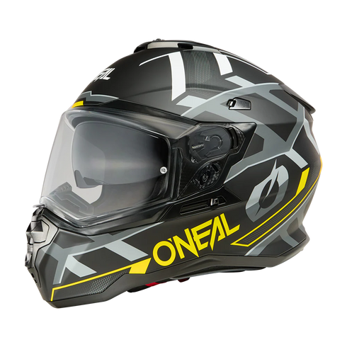 O'Neal 2025 D-SRS SQUARE Helmet - Black/Neon Yellow/Grey