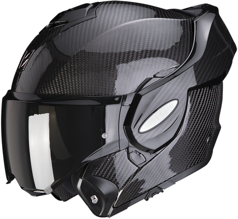 Scorpion Exo-Tech Evo Carbon Flip Up Helmet - Black
