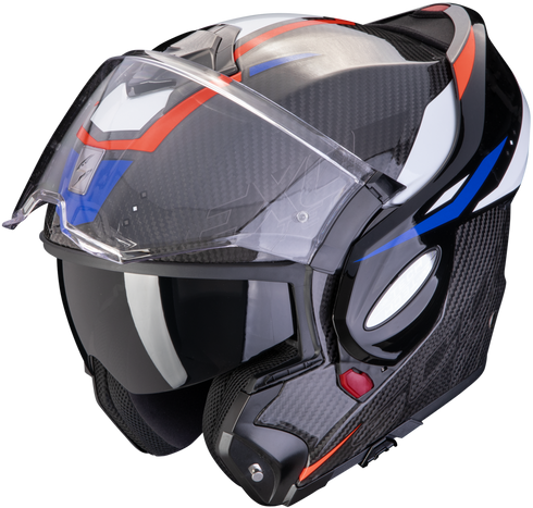 Scorpion EXO-Tech Evo Carbon Rover Flip Up - Black/Red/Blue