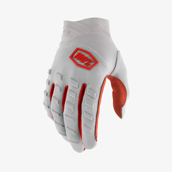 100% Airmatic Gloves - Silver