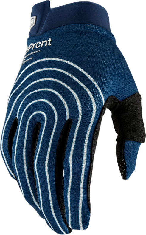 100% iTrack Rewound Moto Gloves - Navy — Motorcycle Gear (image 1 of 3)