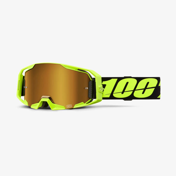 100% ARmatic Goggles - Neon Yellow/Mirror True Gold Lens
