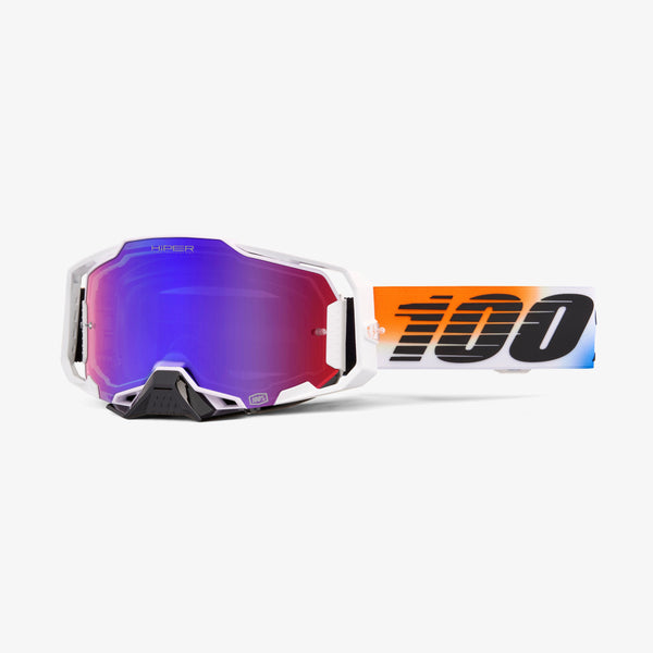 100% Armega Goggles - United (HiPER Red/Blue Mirror Lens)