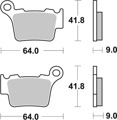 SBS FA368 Evo Sintered Off-Road Racing Brake Pads - Rear 791RSI