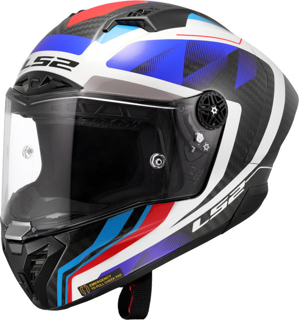 LS2 FF805 Thunder GP Aero Raute Carbon Helmet - Blue/Red Gloss