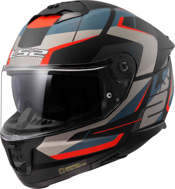 LS2 FF808 Stream II Road Helmet - Black/Blue